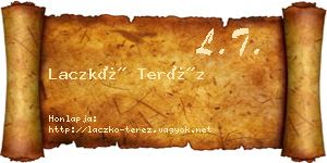 Laczkó Teréz névjegykártya